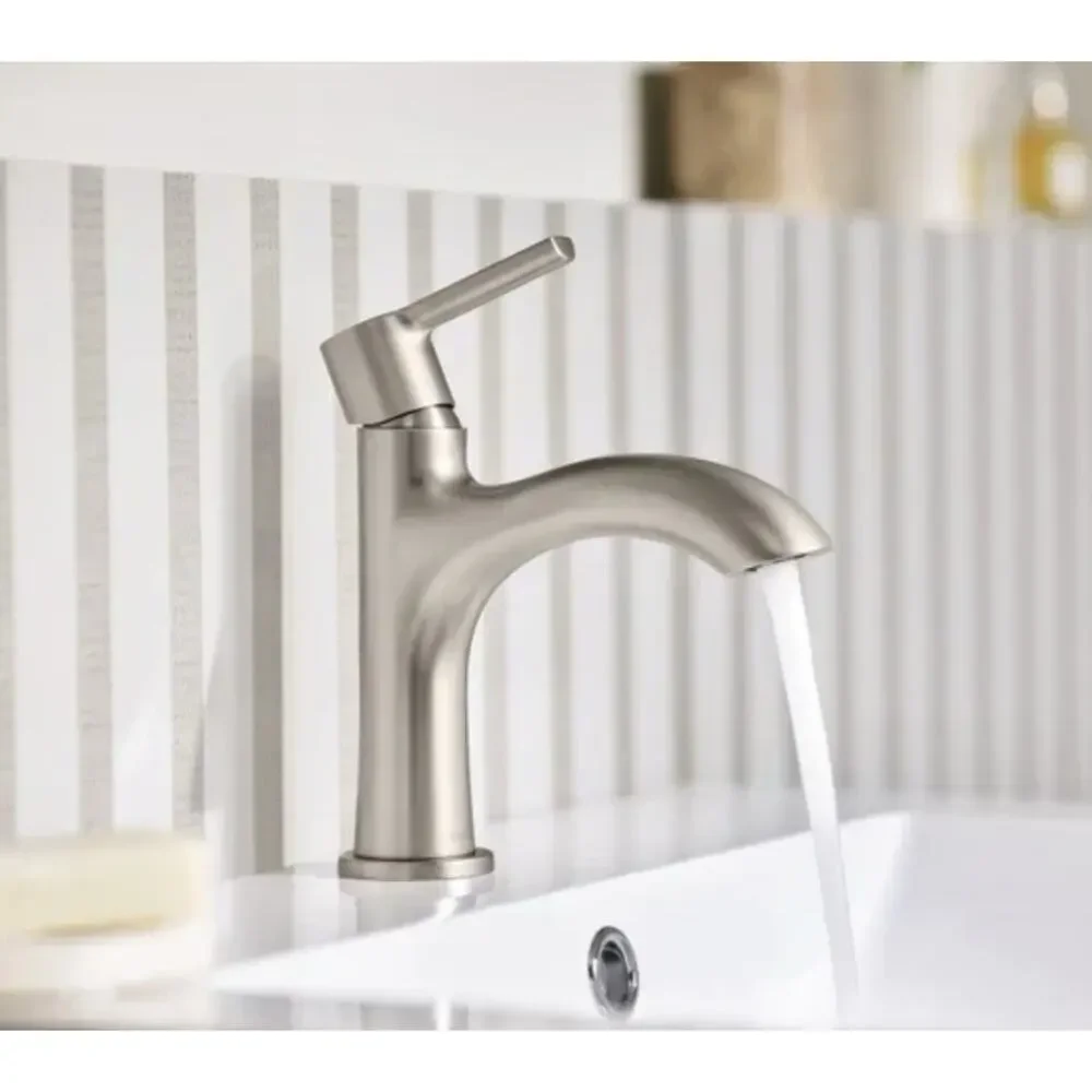 Moen IDRIS Bathroom Faucet & Push Down Drain 84577SRN Brushed Nickel MADE in USA